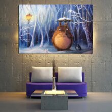 Hayao Miyazaki Totoro Neighbor Cartoon Painting Poster Hayao Miyazaki Totoro Neighbor Cartoon Painting Poster