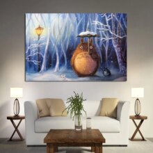 Hayao Miyazaki Totoro Neighbor Cartoon Painting Poster Hayao Miyazaki Totoro Neighbor Cartoon Painting Poster