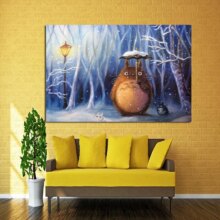 Hayao Miyazaki Totoro Neighbor Cartoon Painting Poster Hayao Miyazaki Totoro Neighbor Cartoon Painting Poster