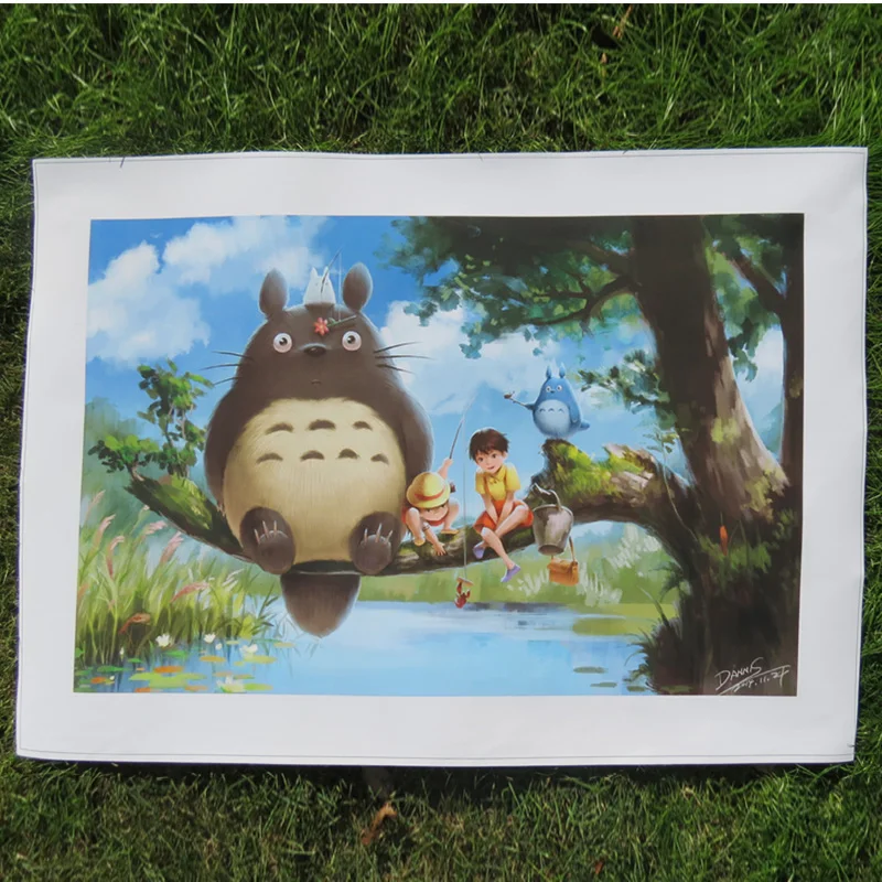 Hayao Miyazaki Totoro Neighbor Cartoon Painting Poster