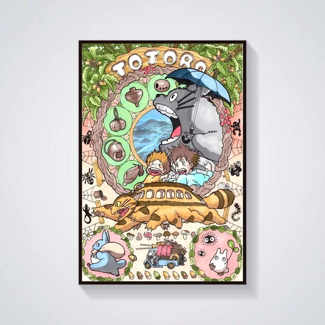 Anime Totoro Prints Home Decor Wall Painting Poster Anime Totoro Prints Home Decor Wall Painting Poster