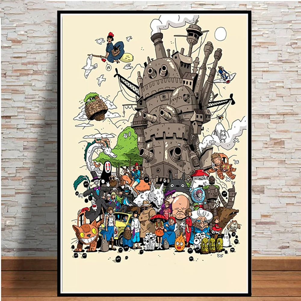 Anime Artwork Prints Home Decoration Modular Picture Sticker