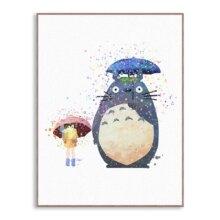 Watercolor Miyazaki Anime Totoro Movie Poster Watercolor Miyazaki Anime Totoro Movie Poster