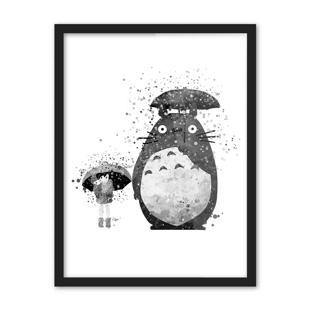 Watercolor Miyazaki Anime Totoro Movie Poster