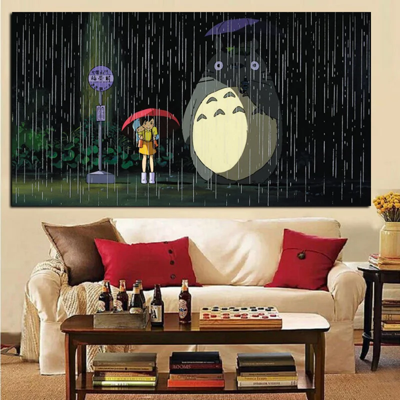 Hayao Miyazaki Totoro Painting Poster