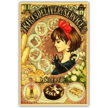 Anime Hayao Miyazaki Vintage Poster Home Decor Anime Hayao Miyazaki Vintage Poster Home Decor