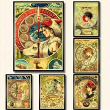 Anime Hayao Miyazaki Vintage Poster Home Decor Anime Hayao Miyazaki Vintage Poster Home Decor