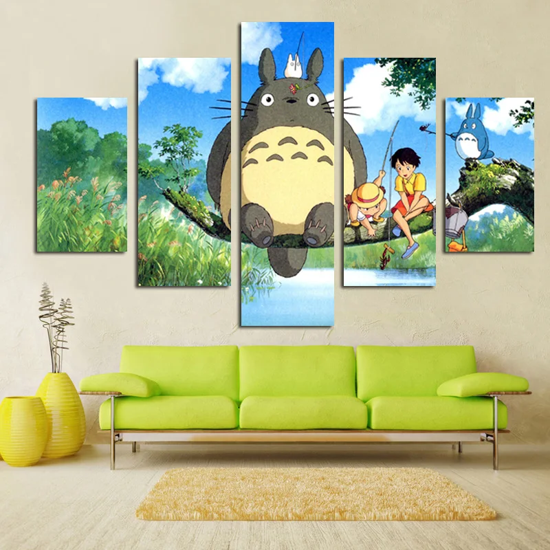 Miyazaki Hayao Totoro Cartoon Wall Decor HD Painting Poster