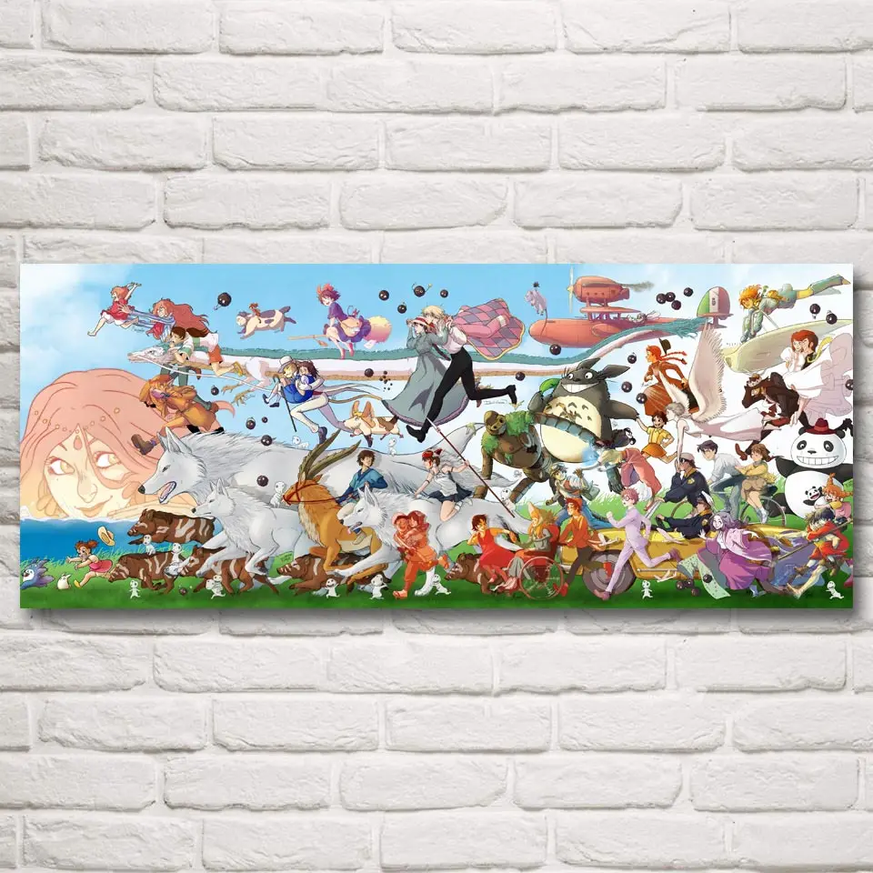 Hayao Miyazaki Totoro Anime Living Room Decor Poster