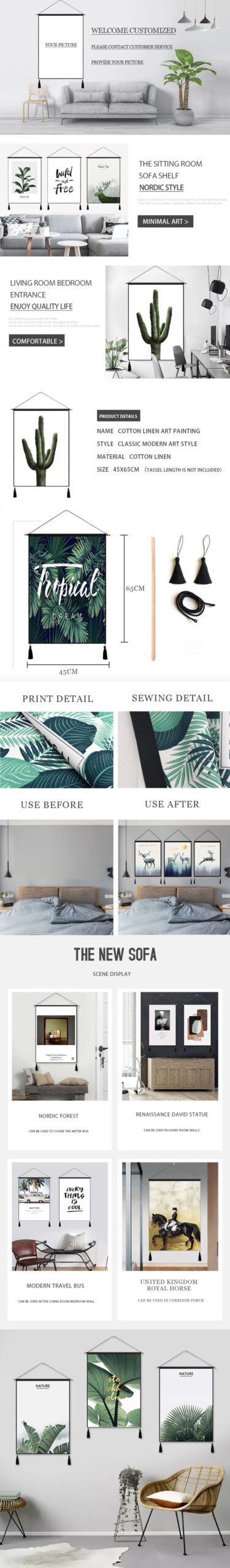 Hayao Miyazaki Totoro Cartoon Painting Home Decor Hanging Poster