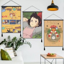 Hayao Miyazaki Totoro Cartoon Painting Home Decor Hanging Poster Hayao Miyazaki Totoro Cartoon Painting Home Decor Hanging Poster