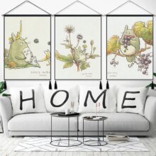 Hayao Miyazaki Totoro Cartoon Painting Home Decor Hanging Poster Hayao Miyazaki Totoro Cartoon Painting Home Decor Hanging Poster