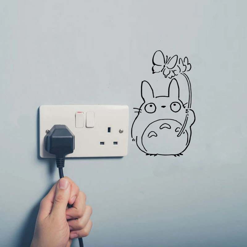 Totoro Cartoon Painting Home Decorative Wall Sticker