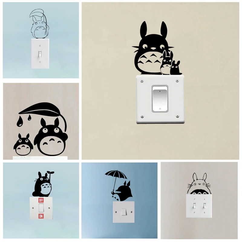 Totoro Cartoon Painting Home Decorative Wall Sticker