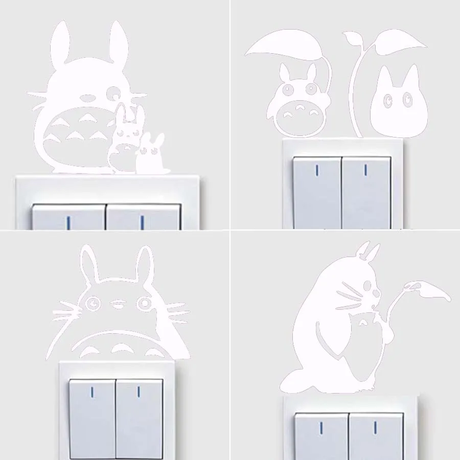 Leaf Raindrop Light Switch Wall Sticker