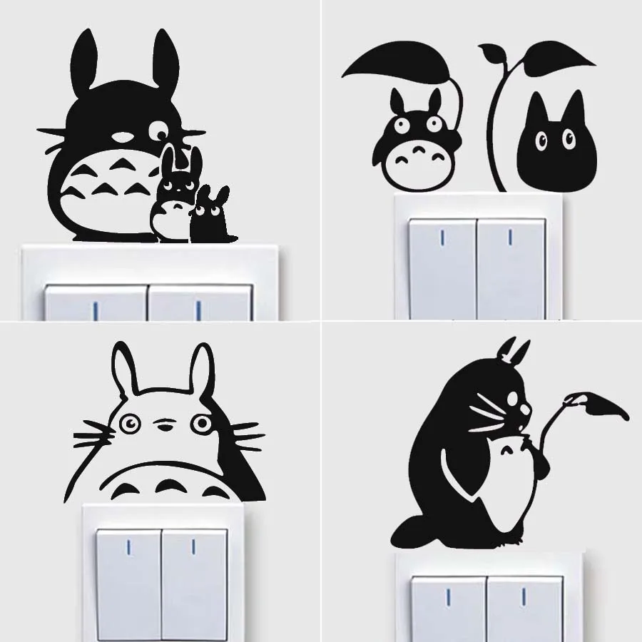 Leaf Raindrop Light Switch Wall Sticker