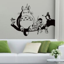 Cartoon Totoro On The Three Bedroom Removable Wall Sticker Cartoon Totoro On The Three Bedroom Removable Wall Sticker