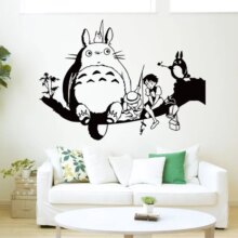 Cartoon Totoro On The Three Bedroom Removable Wall Sticker Cartoon Totoro On The Three Bedroom Removable Wall Sticker