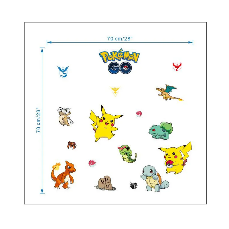 Kawaii Pokemon Pikachu Pattern Room Decor Wall Sticker