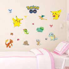 Kawaii Pokemon Pikachu Pattern Room Decor Wall Sticker Kawaii Pokemon Pikachu Pattern Room Decor Wall Sticker