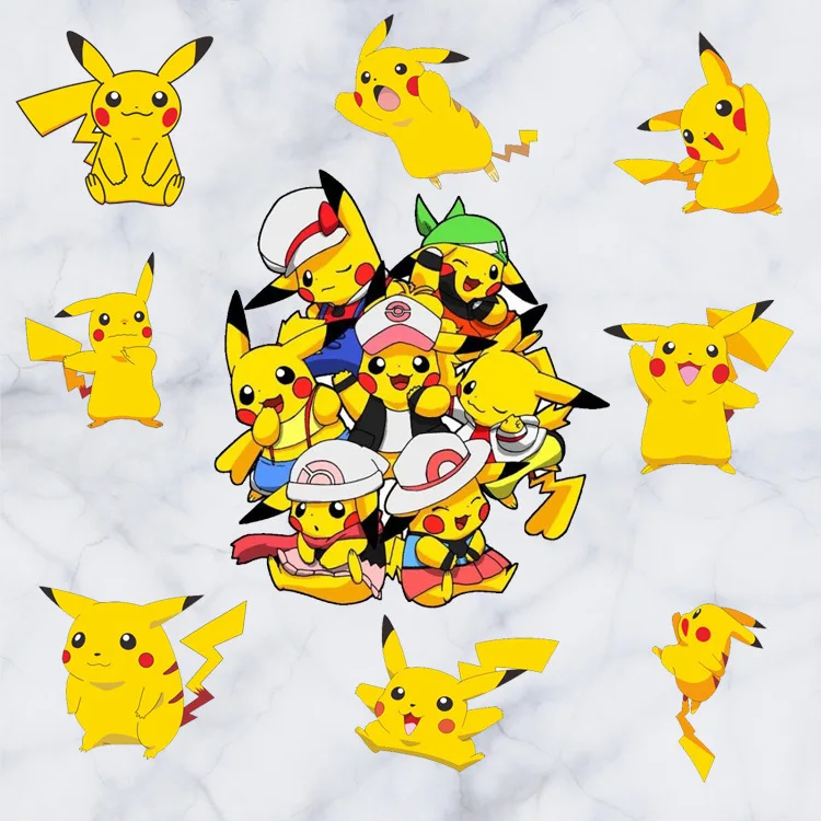 Pikachu Cartoon Room Decoration Wall Sticker
