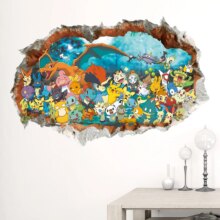3D Game Pokemon Anime Wall Sticker Poster 3D Game Pokemon Anime Wall Sticker Poster