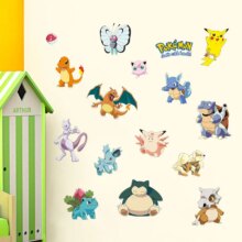 Pokemon Pikachu Cartoon Removable Wall Sticker Pokemon Pikachu Cartoon Removable Wall Sticker