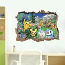 Pokemon Pikachu Watermelon 3D Cartoon Wall Sticker Poster Pokemon Pikachu Watermelon 3D Cartoon Wall Sticker Poster