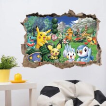 Pokemon Pikachu Watermelon 3D Cartoon Wall Sticker Poster Pokemon Pikachu Watermelon 3D Cartoon Wall Sticker Poster
