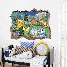 Pokemon Pikachu Watermelon 3D Cartoon Wall Sticker Poster Pokemon Pikachu Watermelon 3D Cartoon Wall Sticker Poster