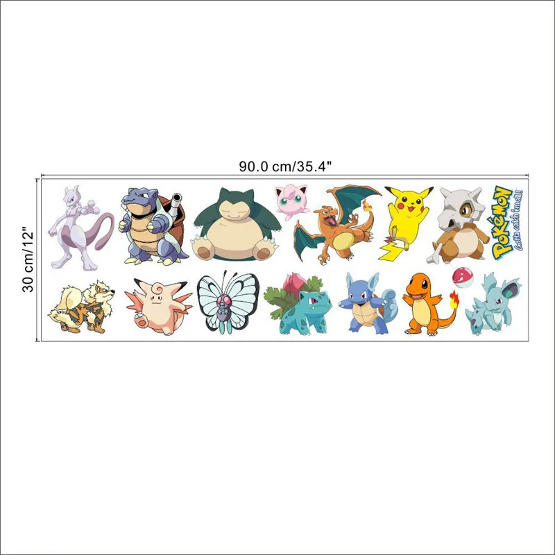 Cartoon Pokemon Pikachu Decoration Wall Stickers
