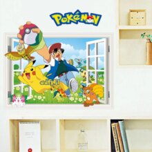 3D Cartoon Pokemon Room Decor Window Wall Sticker Poster 3D Cartoon Pokemon Room Decor Window Wall Sticker Poster