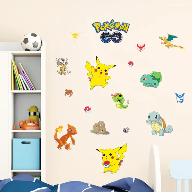 3D Cartoon Pokemon Pikachu Home Decor Wall Stickers