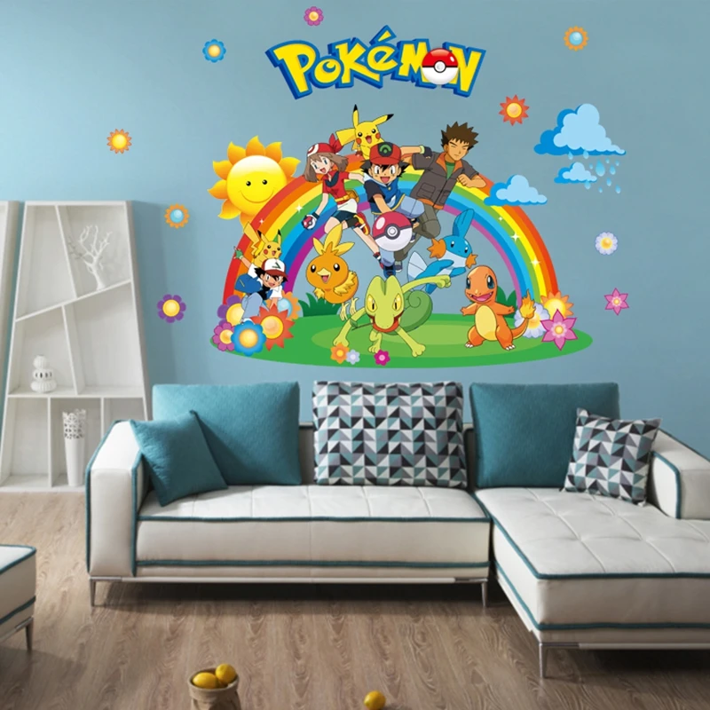 Pokemon Pikachu Home Decorations Wallpaper Stickers