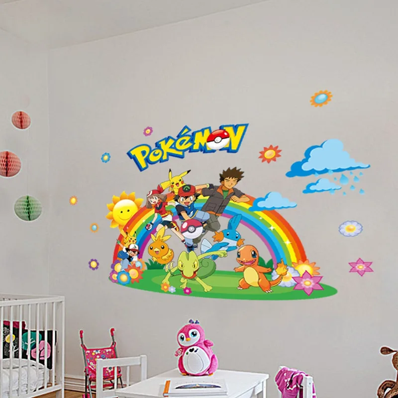 Pokemon Pikachu Home Decorations Wallpaper Stickers