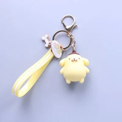 Kuromi My Melody Pom Pom Purin Cinnamoroll Pendant Keychain