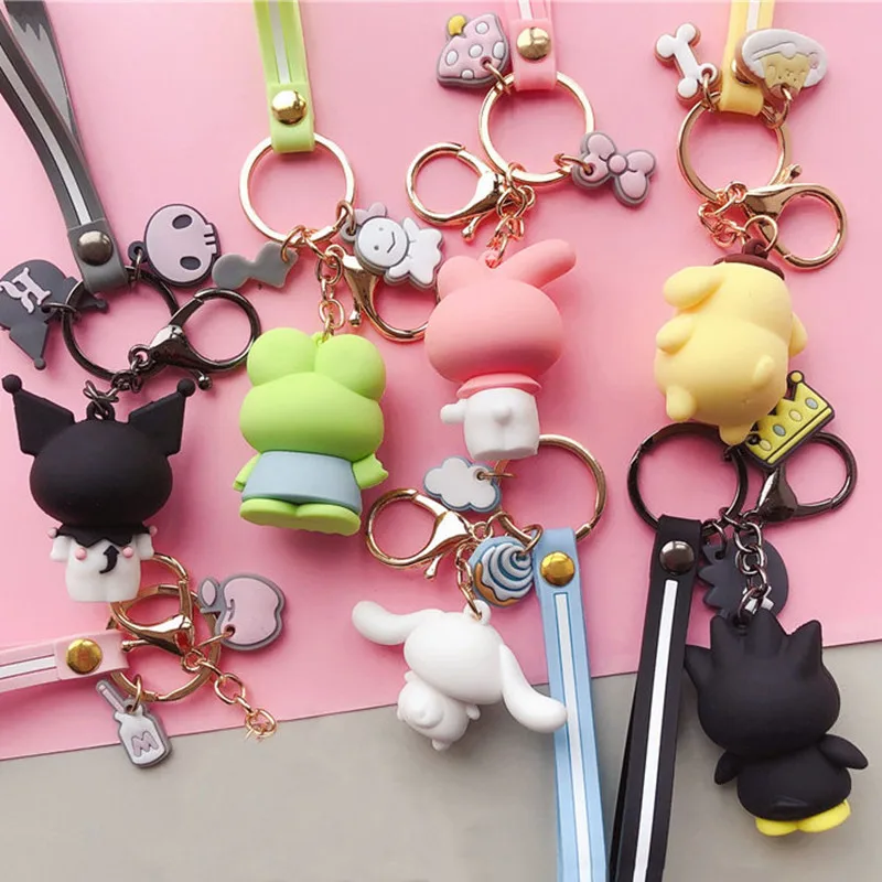 Kawaii  Pompompurin Cinnamoroll Kuromi Pendant Keychain