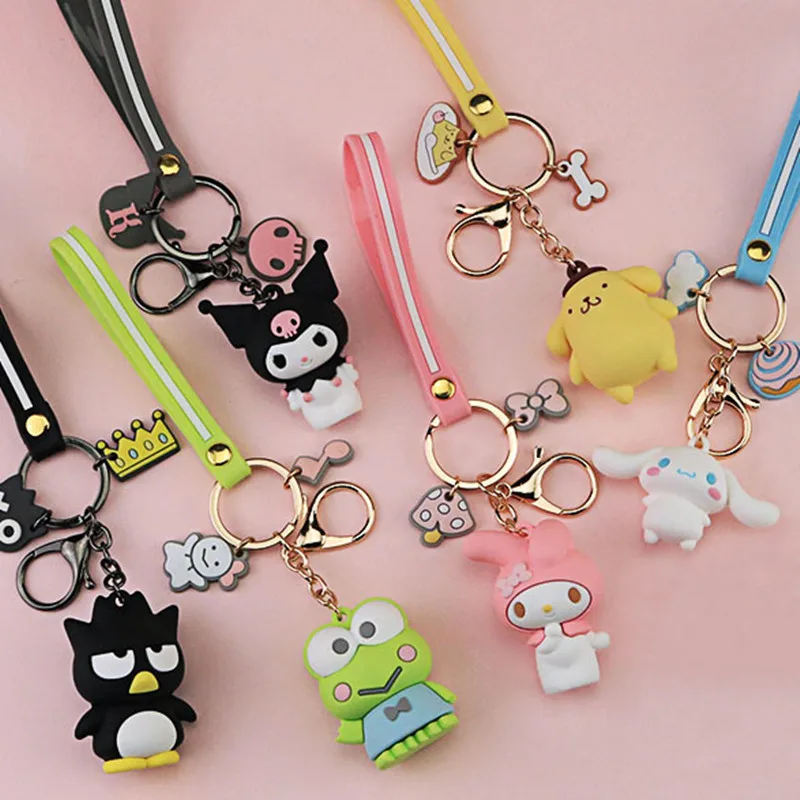 Kawaii  Pompompurin Cinnamoroll Kuromi Pendant Keychain