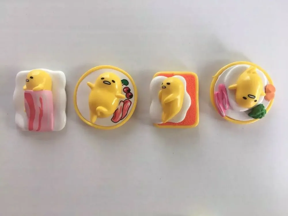 8 Pcs Set Sanrio Gudetama Lazy Egg Mini Plastic Ornament Action Figure Toy