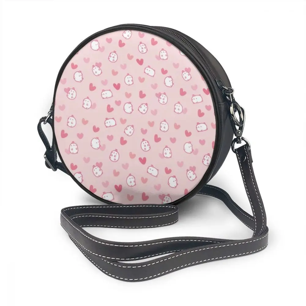 Kawaii Sanrio Cartoon Leather Round Shoulder Handbag