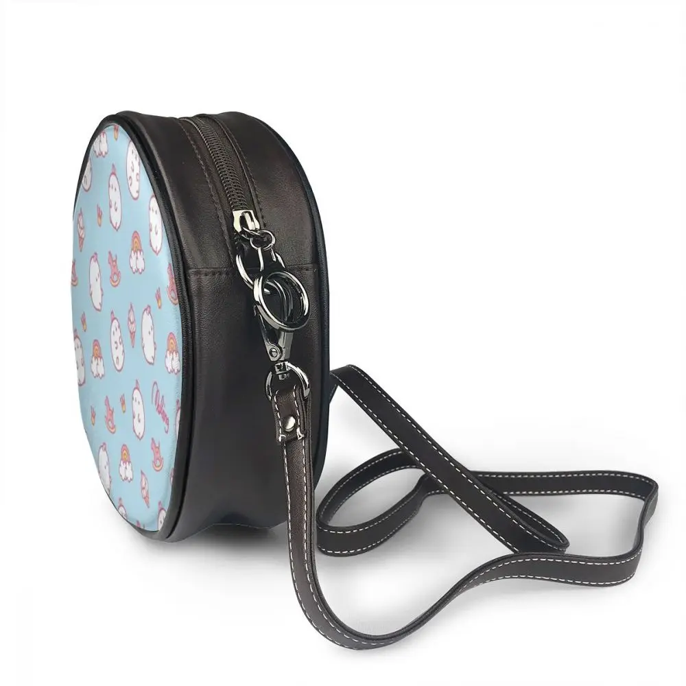 Kawaii Sanrio Cartoon Leather Round Shoulder Handbag