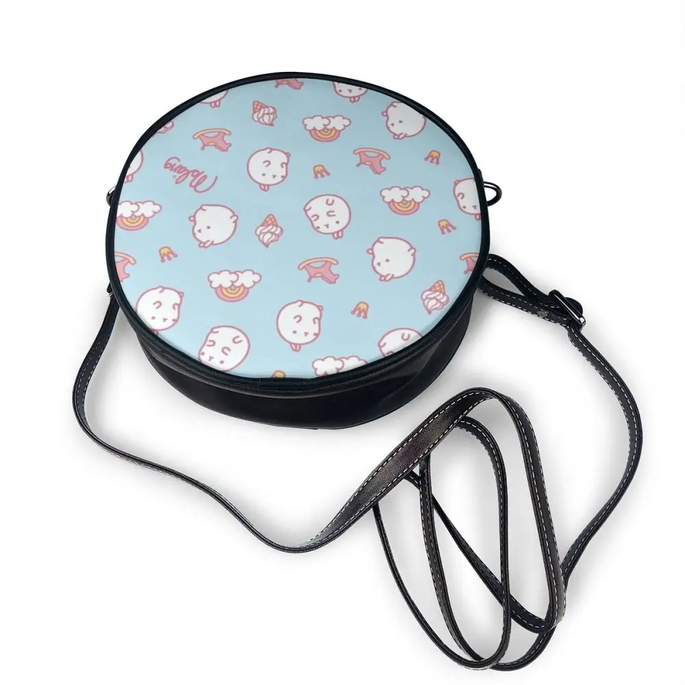 Kawaii Sanrio Cartoon Leather Round Shoulder Handbag