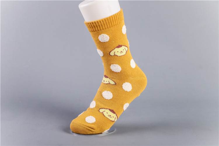  Cartoon Cinnamoroll Gudatema Bad Badtz Maru Pattern Cotton Sock