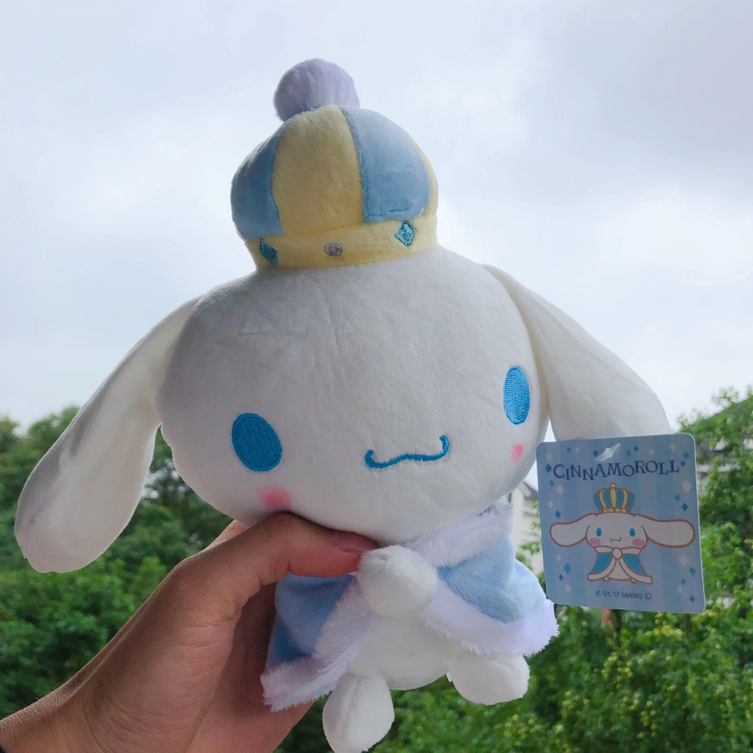 Cinnamoroll Dog Cartoon With Crown Design Plush Stuffed Toys