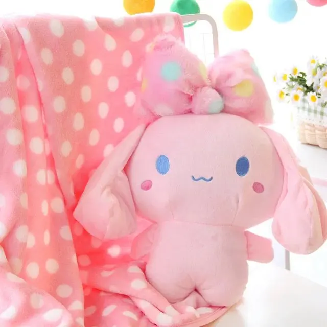 Cinnamoroll Cartoon Stuffed Soft Plush Doll With Blanket