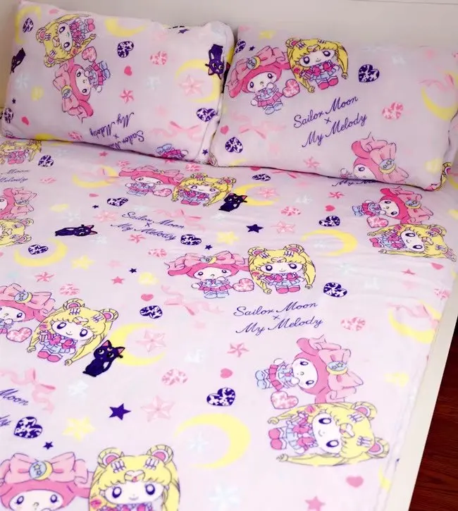 Moon Luna Twins Star Duffy Gudetama Anpanman Pillow Bed Sheet Cover