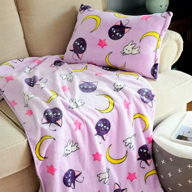 Moon Luna Twins Star Duffy Gudetama Anpanman Pillow Bed Sheet Cover