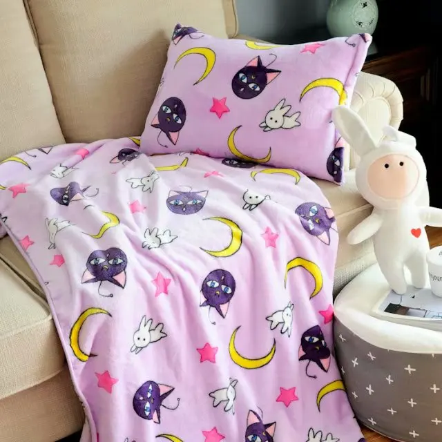Moon Luna Twins Star Duffy Gudetama Anpanman Pillow Bed Sheet Cover