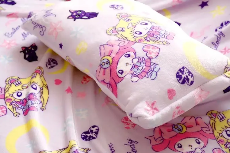 Moon Luna Twins Star Duffy Gudetama Anpanman Pillow Bed Sheet Cover