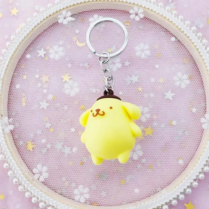 My Melody Pudding Cinnamoroll Dog Toys Keychain
